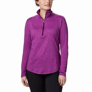 Columbia Place to Place™ 1/2 Zip Skjorta Dam Lila (NFJAR9056)